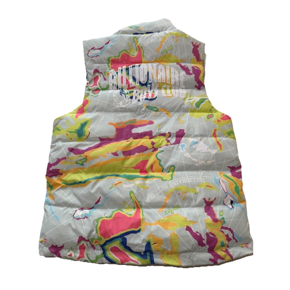 Billonaire Boys Club Puffer Vest Boys Size 9/10 Geo Camouflage Pattern Full Zip